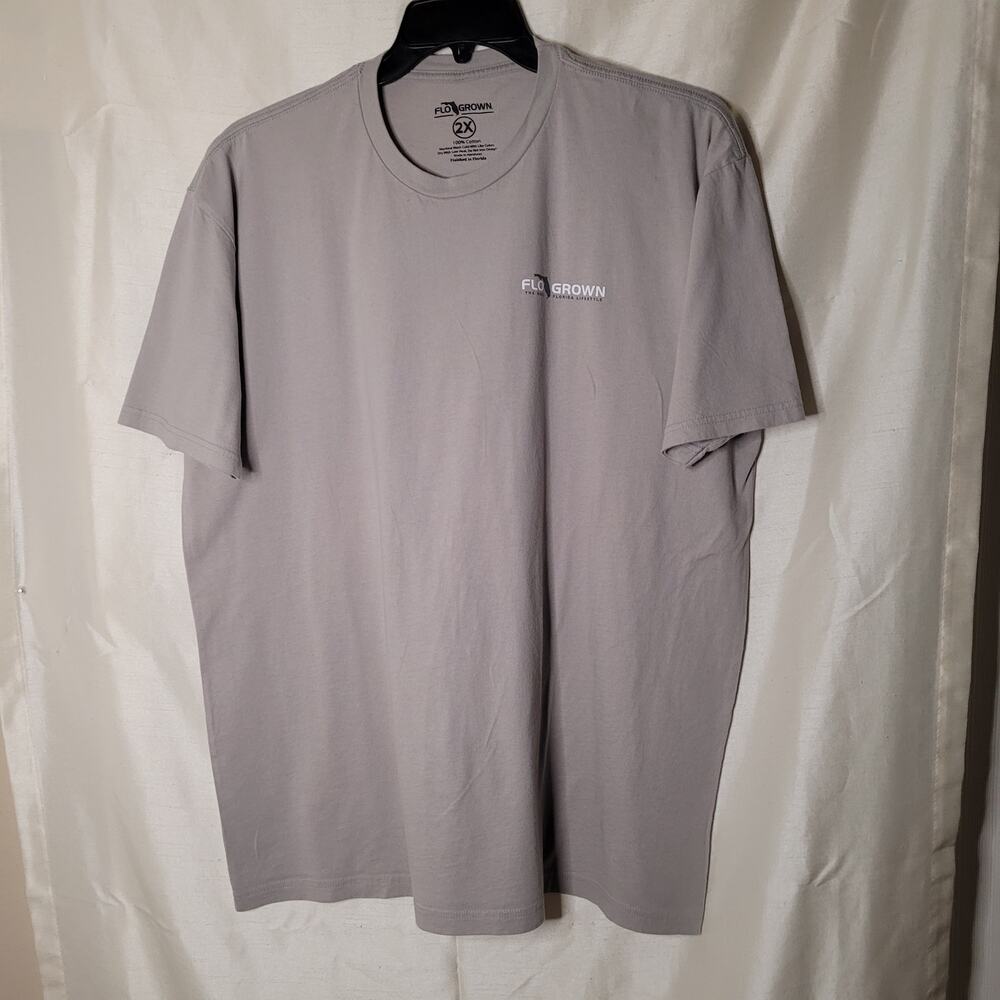 Flo Grown Men's XL T-Shirt with Back Design - Cotton